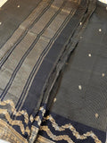 Black Viscose Silk Saree