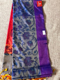 Blue Ikat Soft Silk Saree