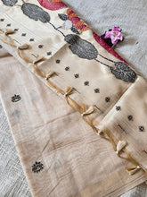 Muga Cotton Silk Saree With Embroidery