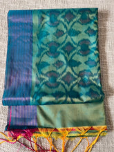 Green Ikat Soft Silk Saree