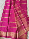Pink Mysore Crepe Silk Saree