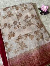 Biege Pure Tusser Silk