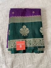 Purple Premium Crepe Georgette Mysore Silk Saree