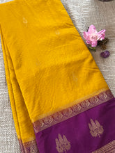 Yellow Georgette Crepe Silk Saree