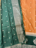Mustard Yellow Premium Crepe Georgette Mysore Silk Saree