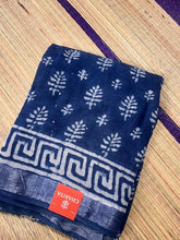 Linen Handblock Print Sarees