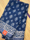 Linen Handblock Print Sarees