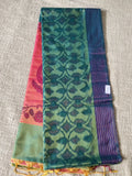 Green Ikat Soft Silk Saree