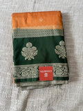 Mustard Yellow  Premium Crepe Georgette Mysore Silk Saree