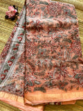 Onion Pink Kota Doria Saree