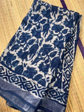 Linen Handblock Print Sarees