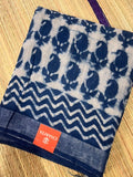 Linen Handblock Print Sarees