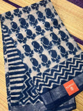Linen Handblock Print Sarees