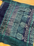 Pure Cotton Saree with Temple Border (Handblock Printed)